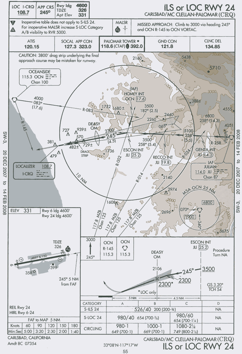 Palomar Airport ILS RWY 24 p`[g