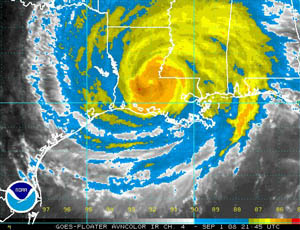 Hurricane Gustav, RADAR@nP[OX^t̃[_[C[W