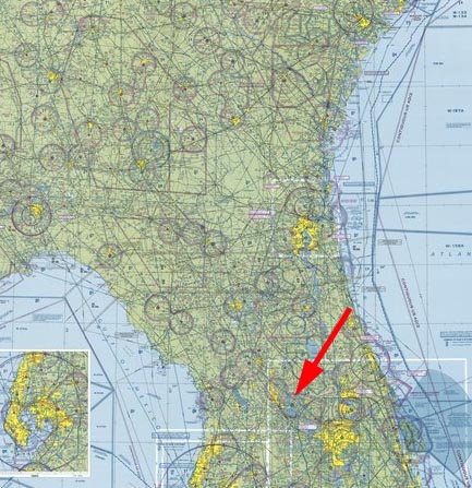 Sectional Chart@q敪}@Leesburg AirportnIɗׂɍL͈͂ŕ\