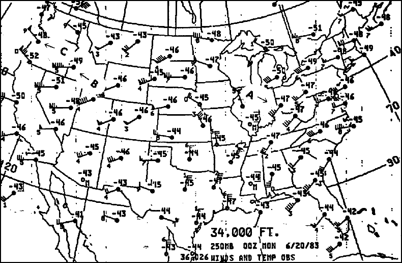 Observed Winds Aloft Chart