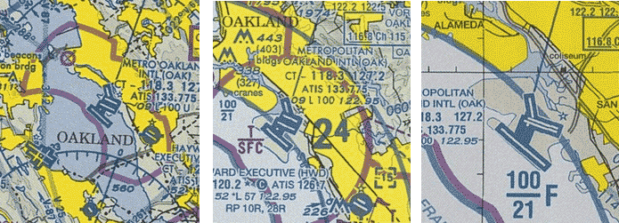 Rނ̍qp`[gB@Sectional Chart, World Areonautical Chart iWAC), VFR Terminal Area Chart (TAC): 